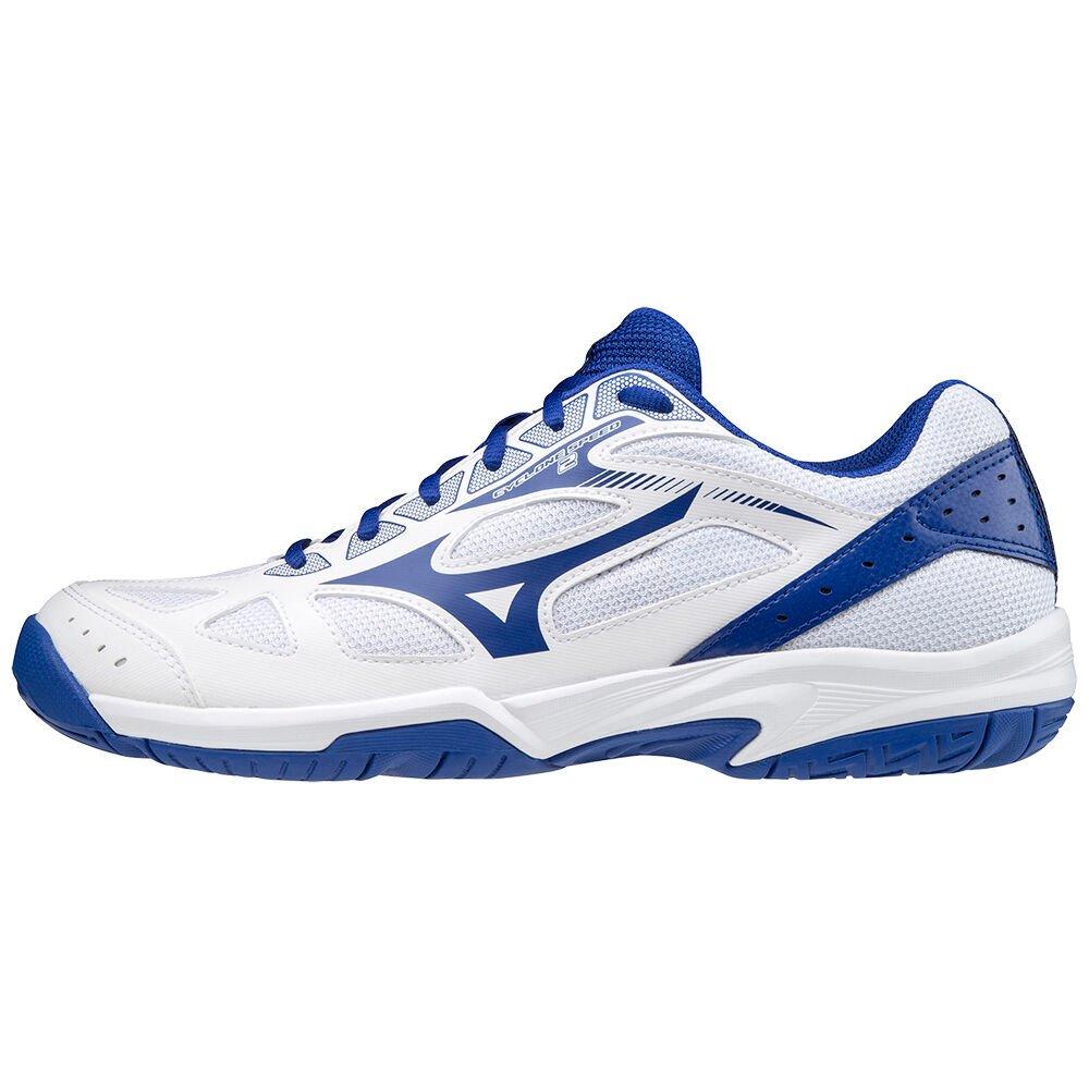 Mizuno Men's Volleyball Shoes Cyclone Speed 2 White/Blue - KEZWRUJ-06